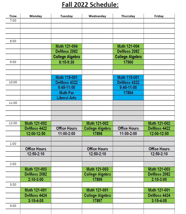 My Schedule.