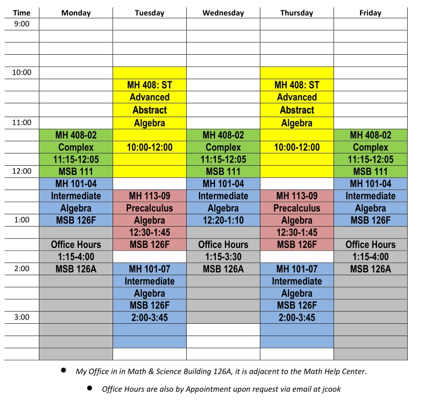 My Schedule.